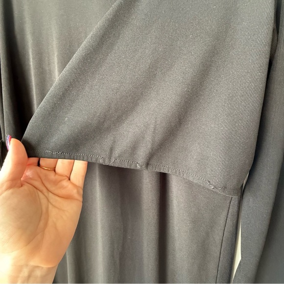 Eloquii Black Wrap Cut Out Front Long Sleeve Maxi Dress 18/20 - Picture 4 of 7